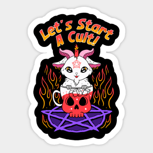 Let's Start A Cult - American Sticker